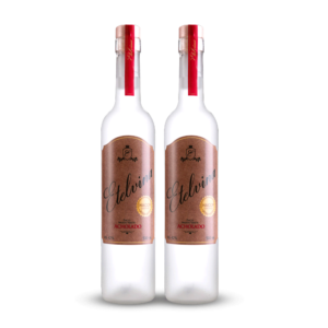 Duopack Pisco Etelvina mosto verde acholado 500ml. Ica
