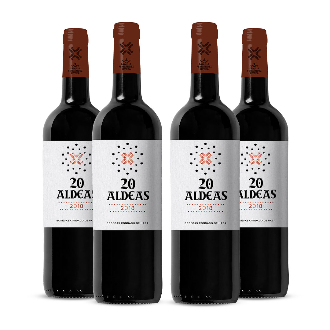 Fourpack Vino tinto 20 Aldeas D.O Ribera del Duero, España