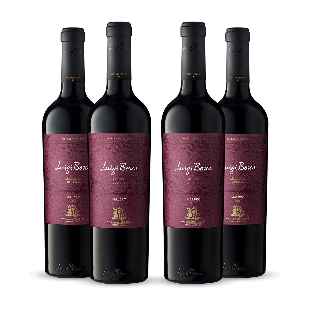 Fourpack Vino tinto Luigi Bosca reserva malbec, Argentina
