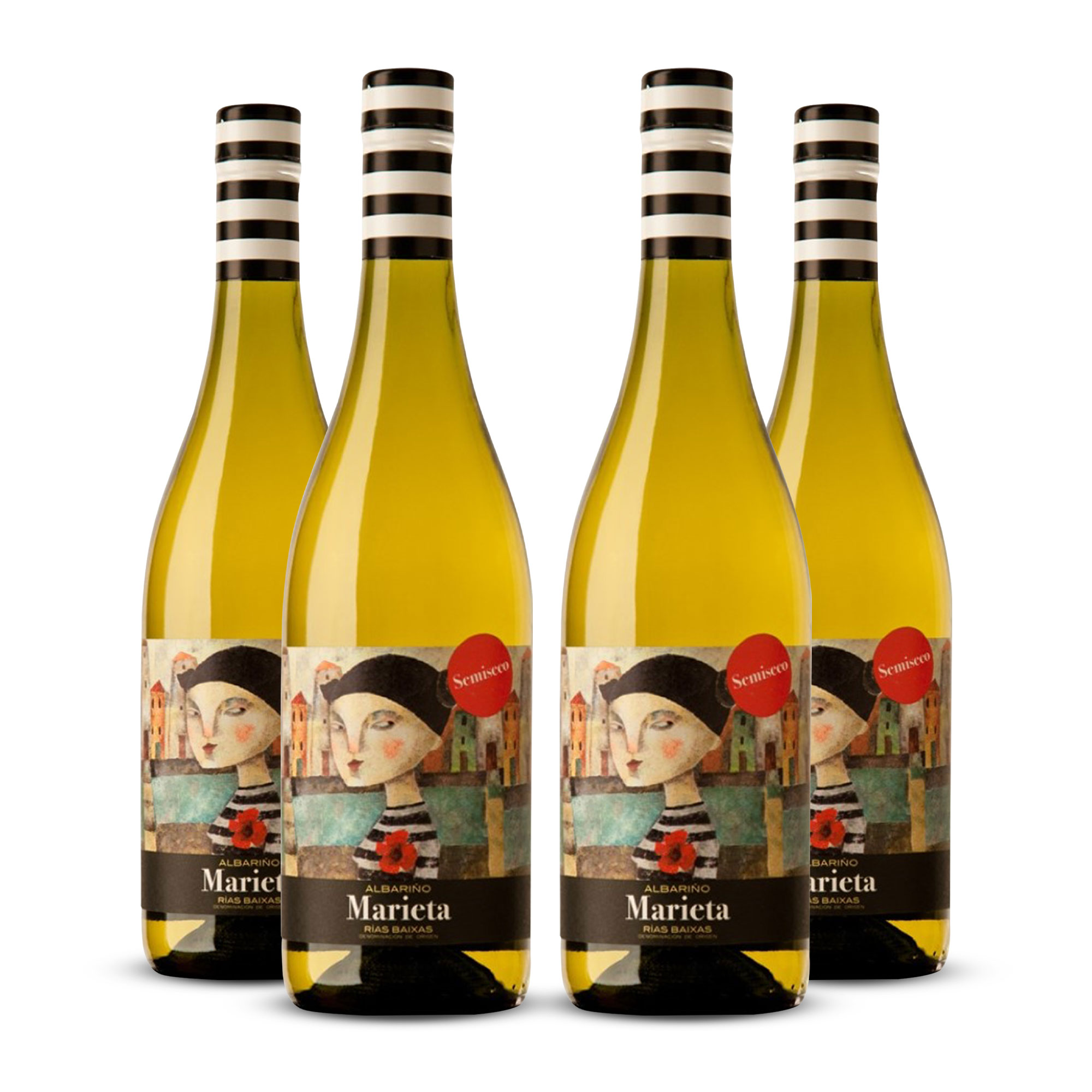 FOURPACK Vino blanco Marieta albariño. España