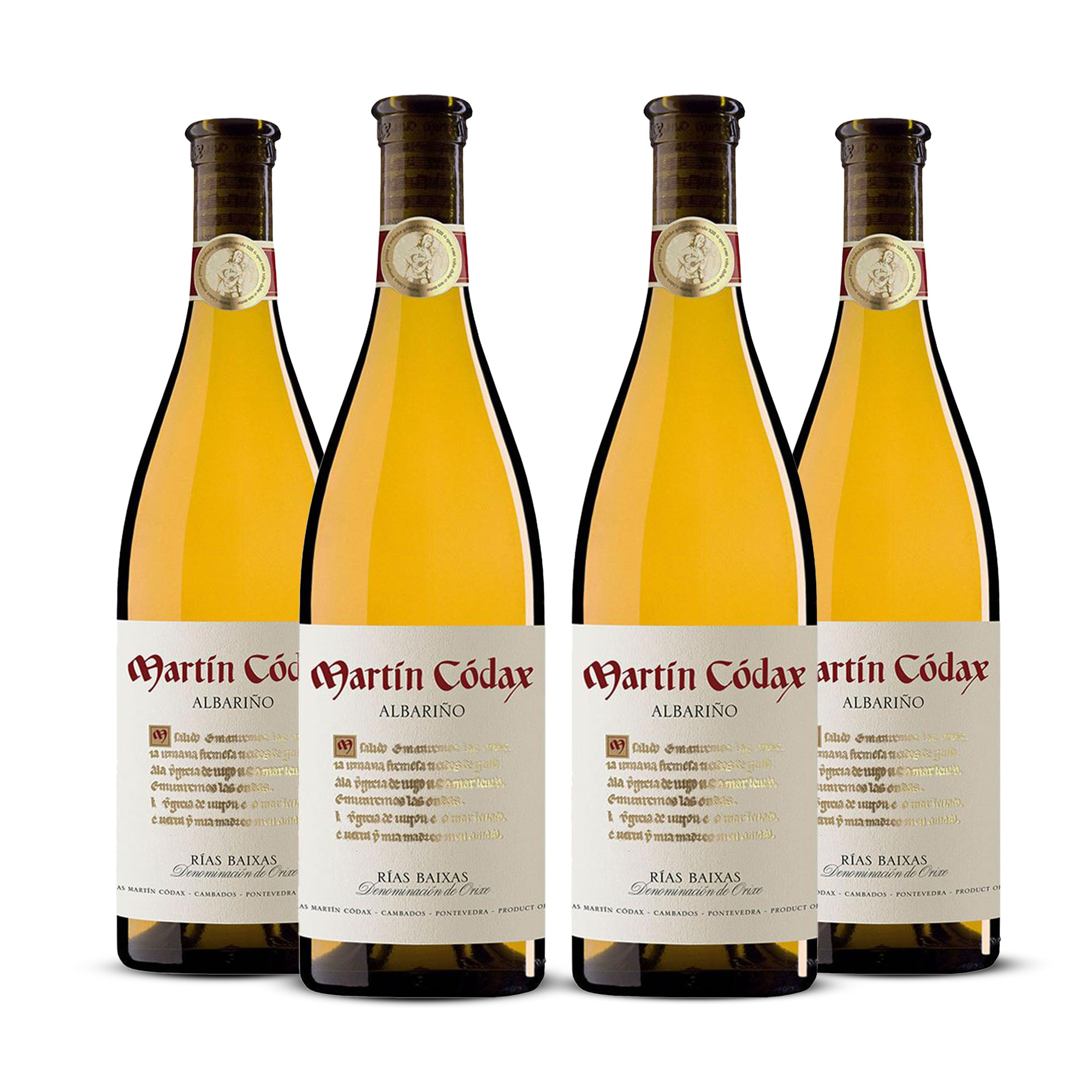 FOURPACK Vino blanco Martin Codax albariño. España.