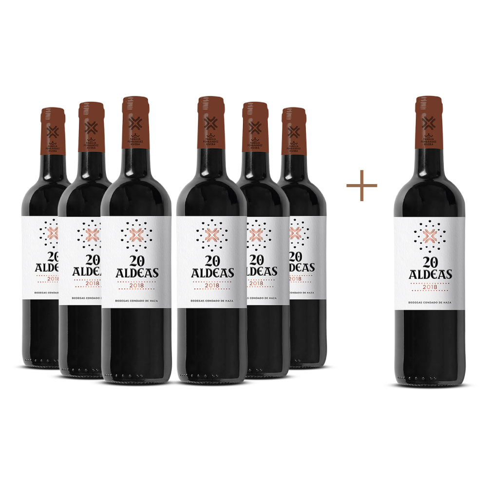 Promo 6 + 1 Vino tinto 20 Aldeas D.O. Ribera del Duero. España