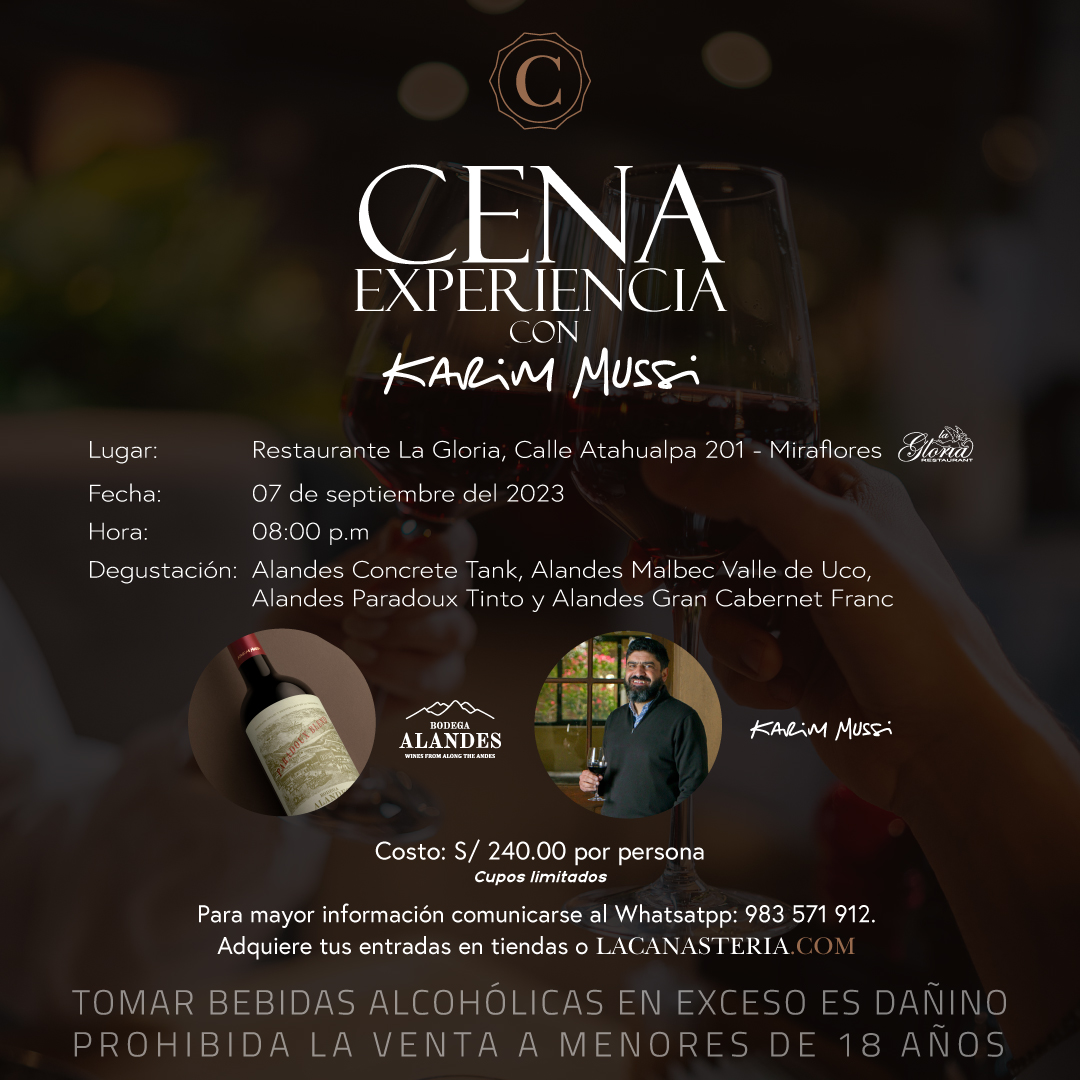 Cena Experiencia con Karim Mussi (1 persona)
