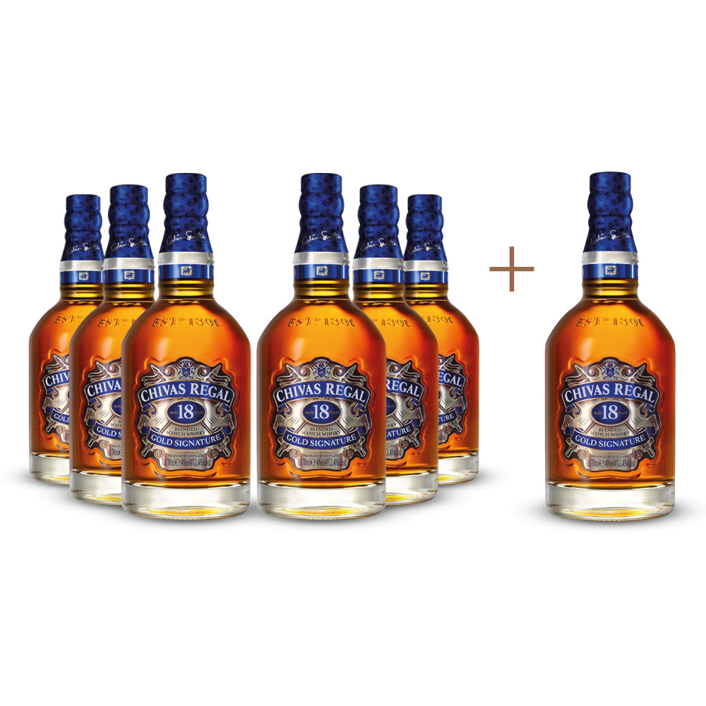 Promo 6 + 1 Whisky Chivas Regal 18 años, Escocia
