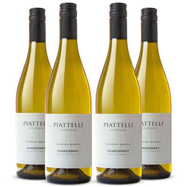 Fourpack Vino blanco Piattelli reserva chardonnay, Argentina
