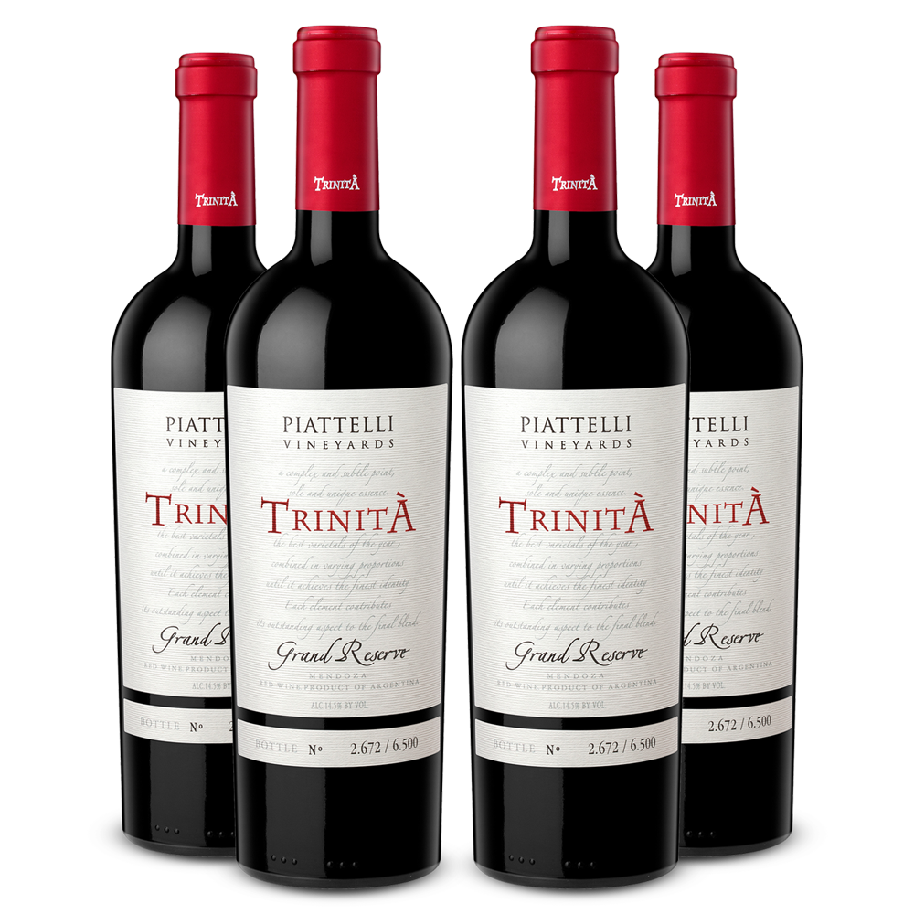 Fourpack Vino tinto Piattelli Trinita gran reserva blend, Argentina