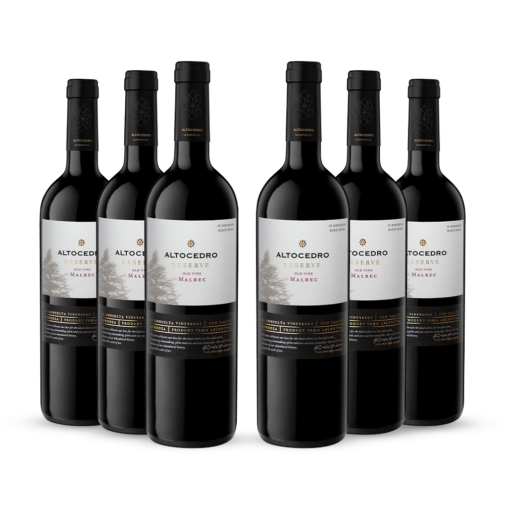 Sixpack Vino tinto Altocedro Reserva malbec, Argentina