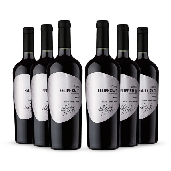 Sixpack Vino tinto Felipe Staiti Euforia malbec. Argentina