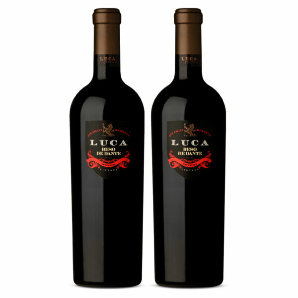 Duopack Vino tinto Luca Beso de Dante. Argentina