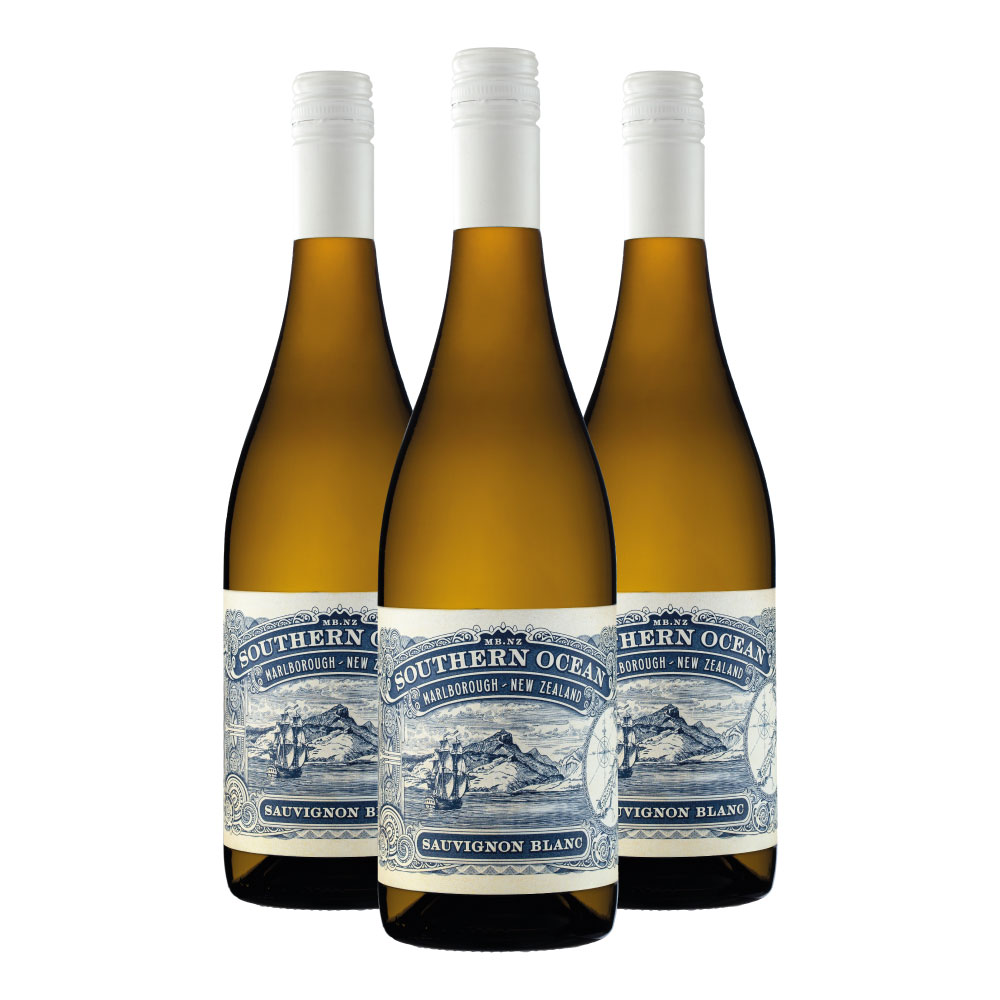 Tripack Vino blanco Southern Ocean sauvignon blanc. Nueva Zelanda