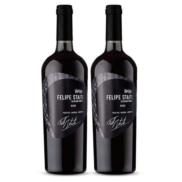 Duopack Vino tinto Felipe Staiti Vértigo blend. Argentina