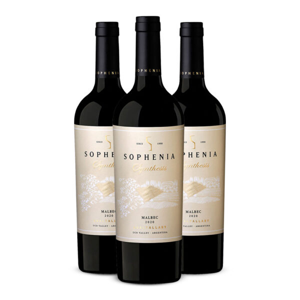 Tripack Vino tinto Sophenia Synthesis malbec. Argentina