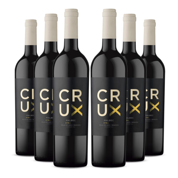 Sixpack Vino tinto Crux Xtra malbec. Argentina