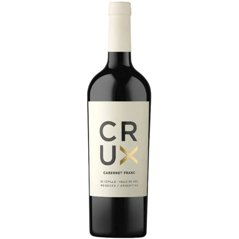 Vino tinto Crux cabernet franc. Argentina