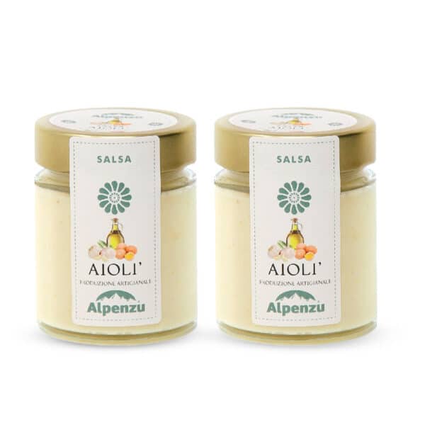 Duopack Frasco de Crema Alioli Alpenzu 125gr. Italia