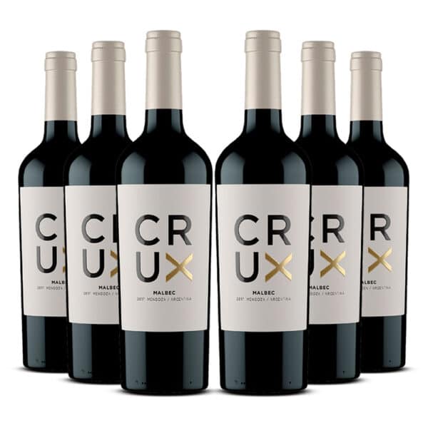 Sixpack Vino tinto Crux malbec. Argentina