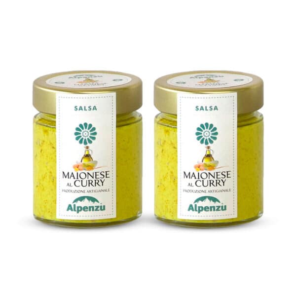 Duopack Frasco de Mayonesa al curry Alpenzu 125gr, Italia