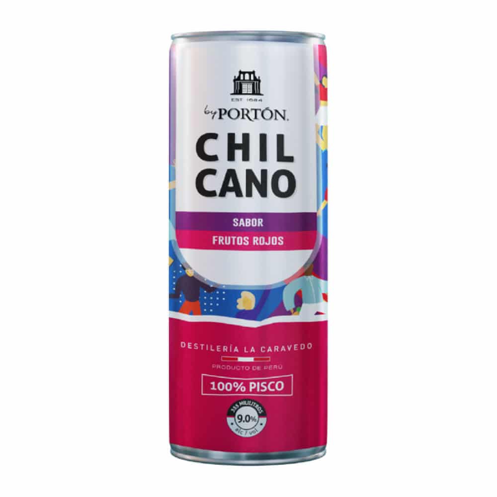 Lata de Chilcano by Portón sabor Frutos rojos 355ml. Perú