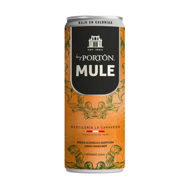 Lata de Pisco Mule by Portón 355ml. Perú