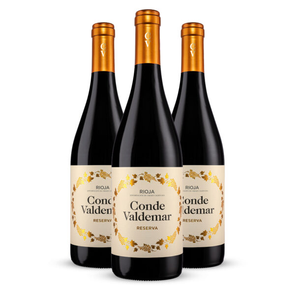 Tripack Vino tinto Conde Valdemar Reserva D.O.Ca. Rioja. España.