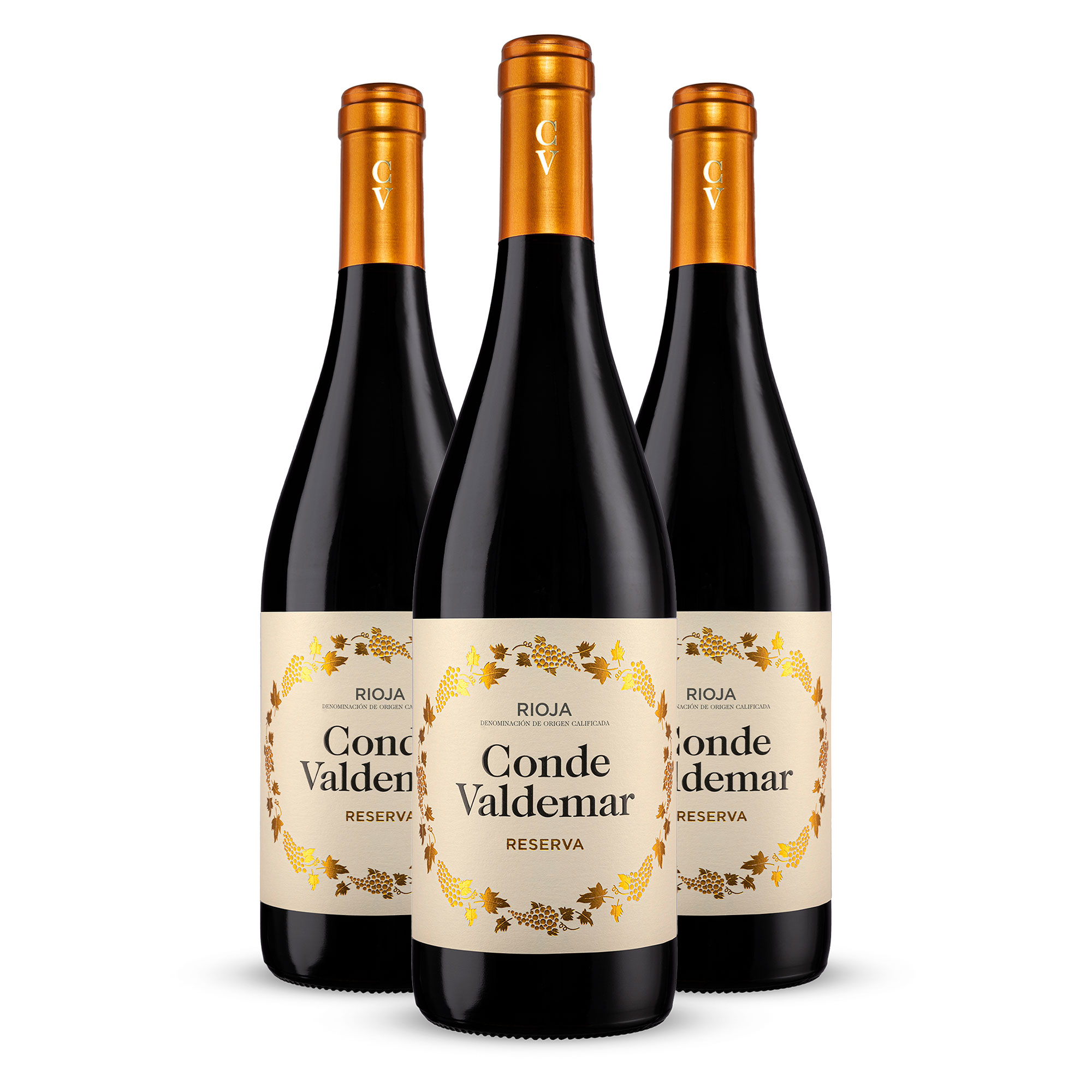 Tripack Vino tinto Conde Valdemar Reserva D.O.Ca. Rioja. España.