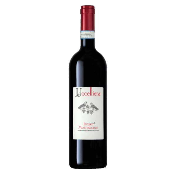 Vino tinto Uccelliera Rosso di Montalcino Sangiovese 2021. Italia