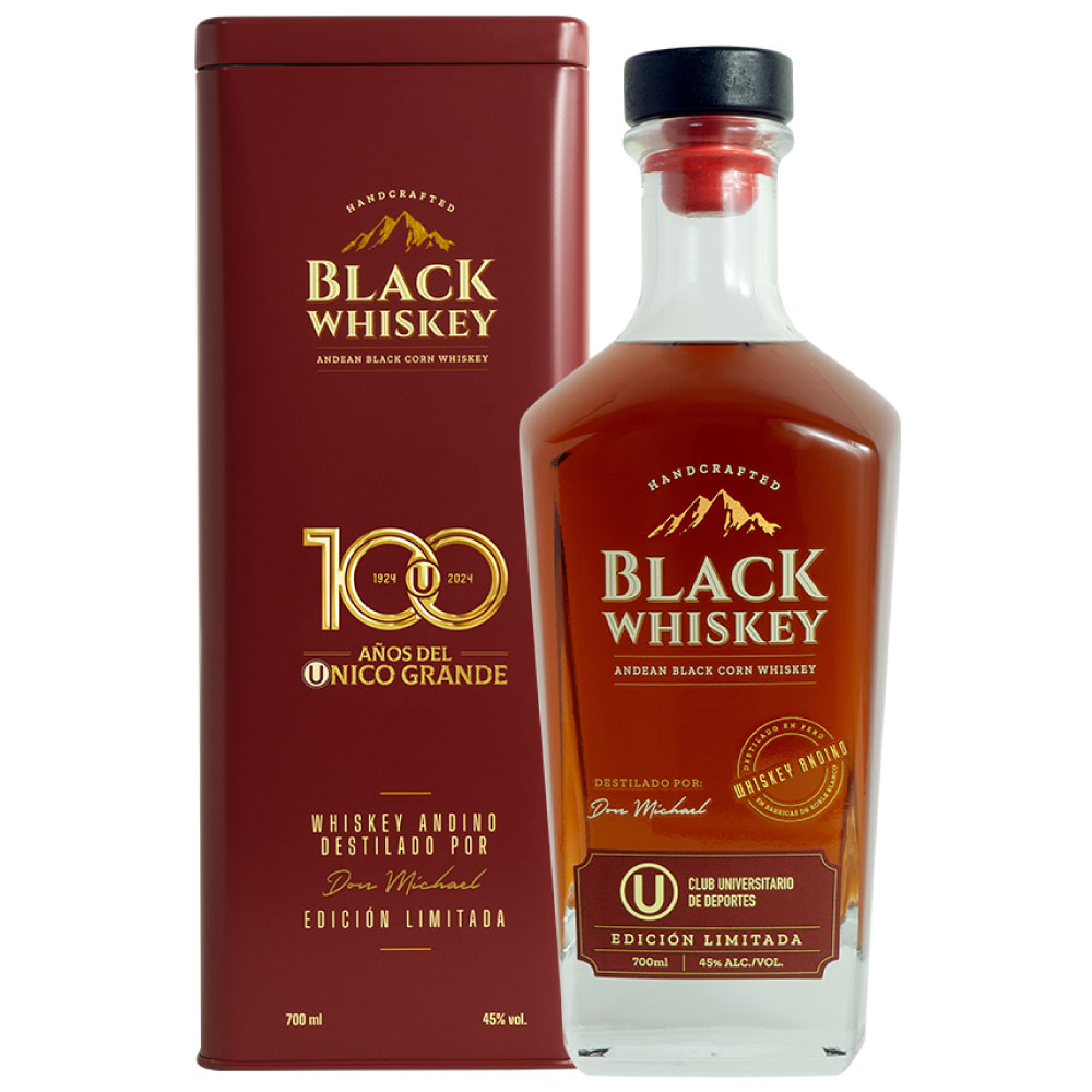 Whisky Black Whiskey "U" Centenario 700 ml C/L. Perú