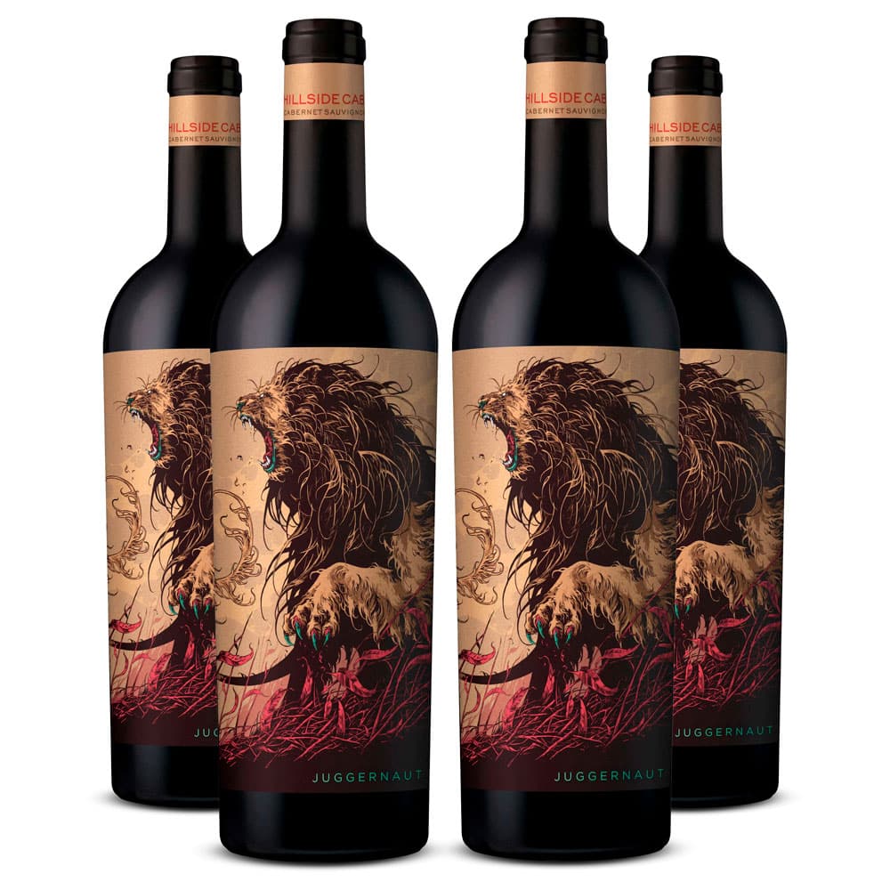 Fourpack Vino tinto Juggernaut cabernet sauvignon. EEUU
