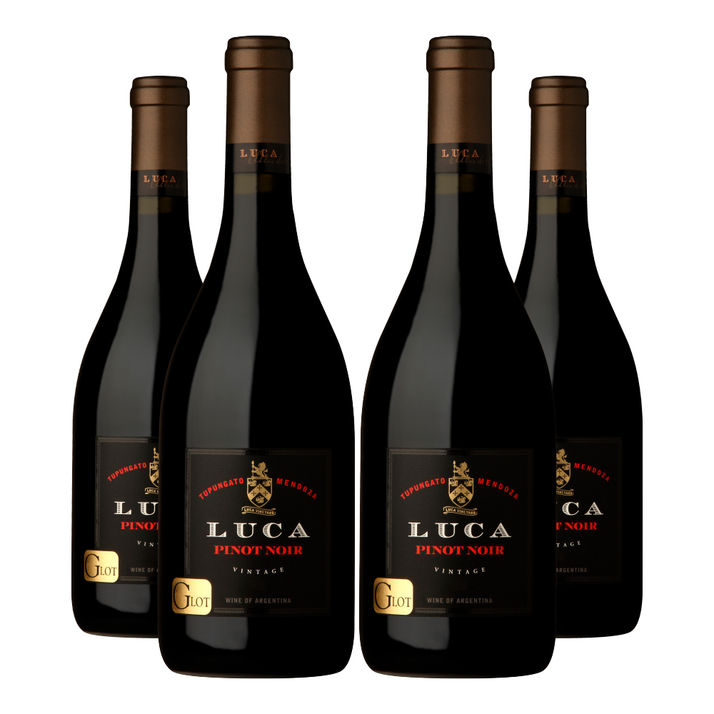 Fourpack Vino tinto Luca pinot noir. Argentina