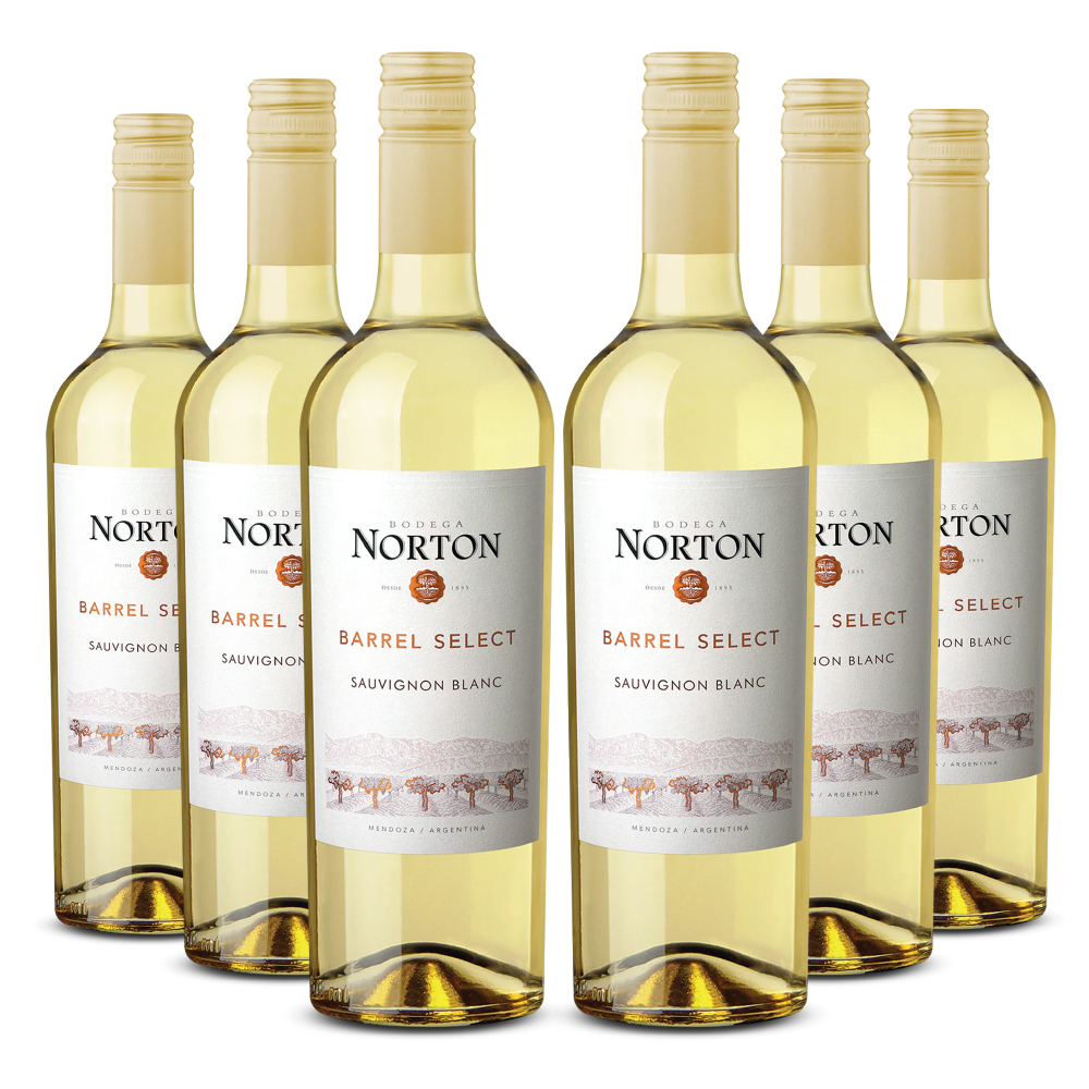 Sixpack Vino blanco Norton Barrel Select sauvignon blanc. Argentina