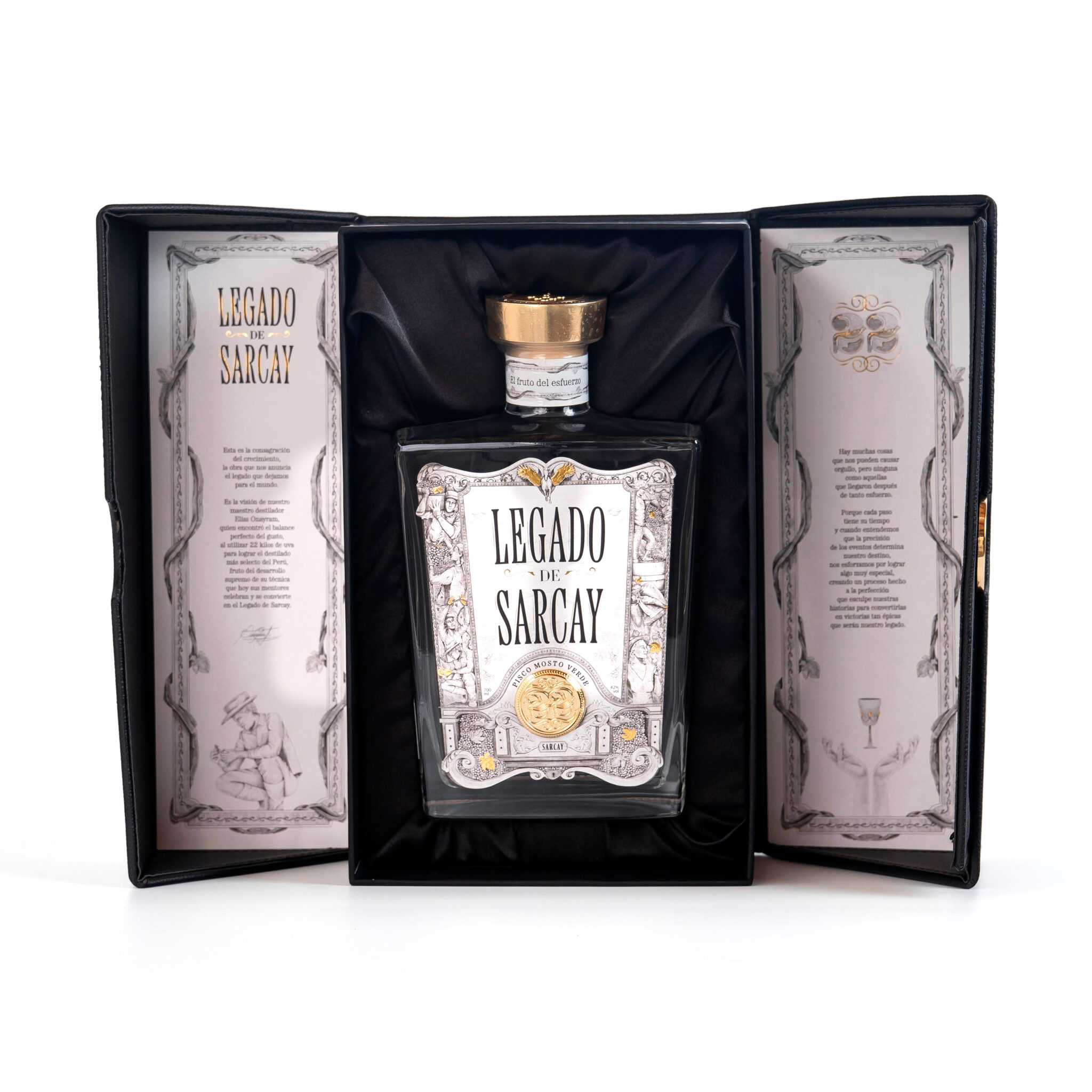 Pisco Sarcay Legado mosto verde iatalia C/E 700 ml . Perú