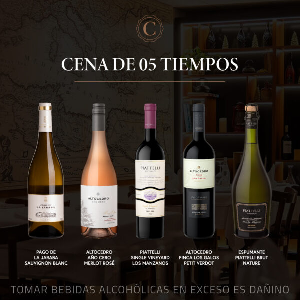 Cena Maridaje 5 Tiempos
