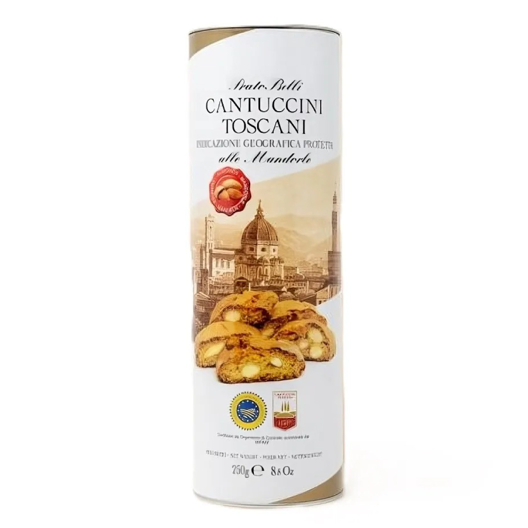 Lata de Galletas Prato Belli Cantuccini tubo 250gr. Italia