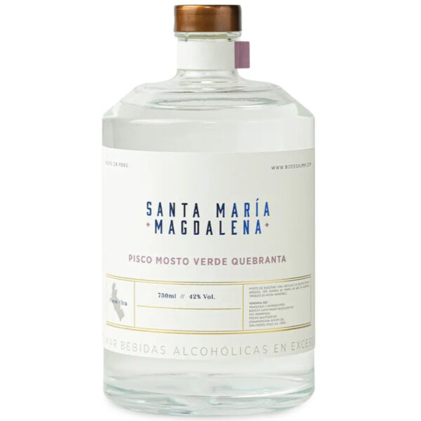 Pisco Santa María Magdalena Mosto verde quebranta. Perú