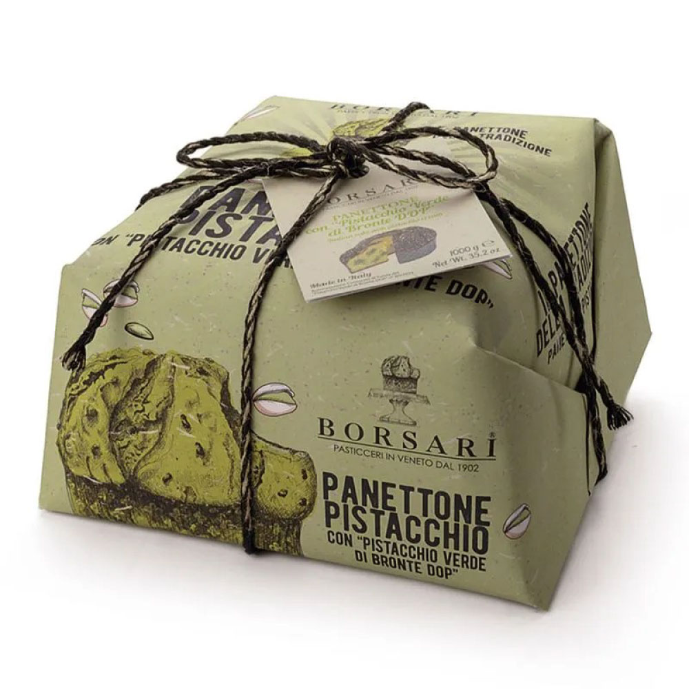 Panetón Artesanal con crema de pistacho 1kg. Borsari, Italia