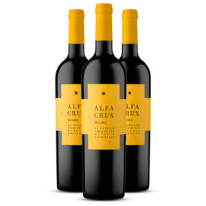 Tripack Vino tinto Alfa Crux malbec. Argentina