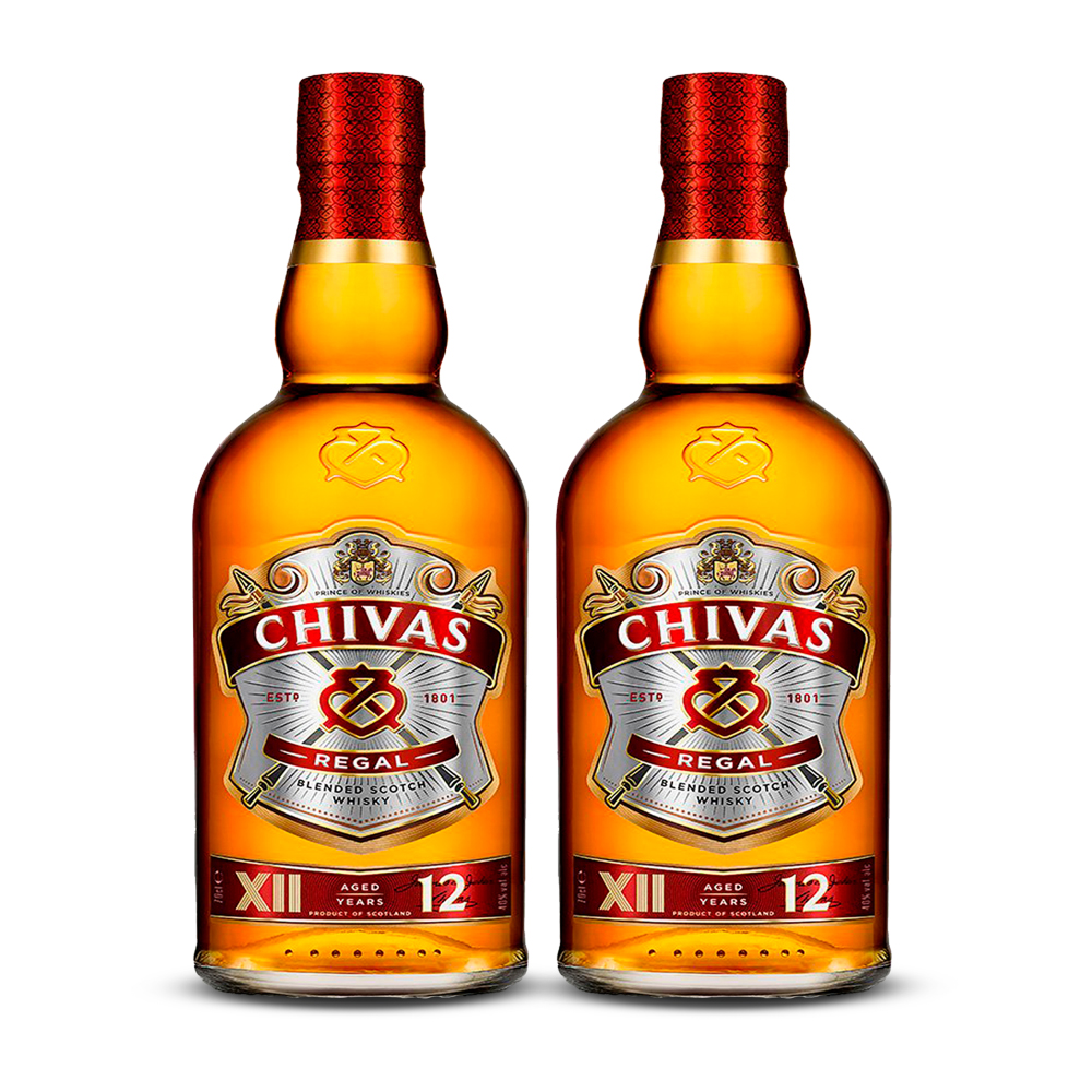 Duopack Whisky Chivas Regal 12 años 700 ml, Escocia.
