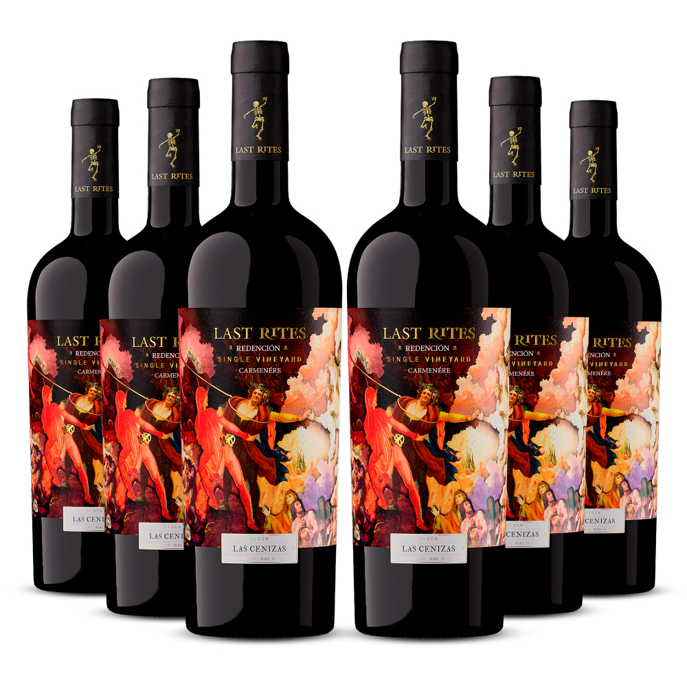 Sixpack Vino tinto Last Rites Redención Single Vineyard carmenere. Chile