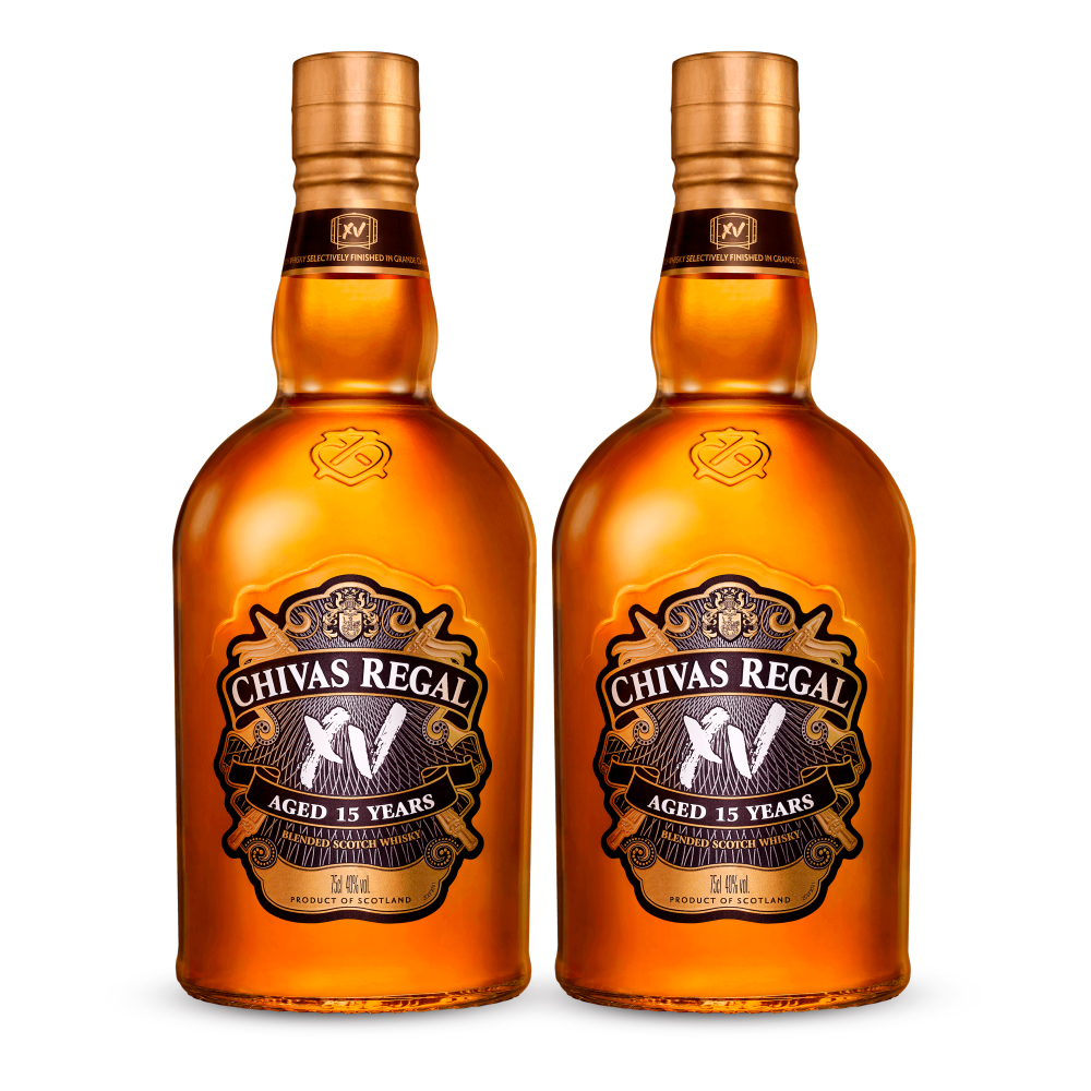 Duopack Whisky Chivas Regal XV años Dorado C/E, Escocia.