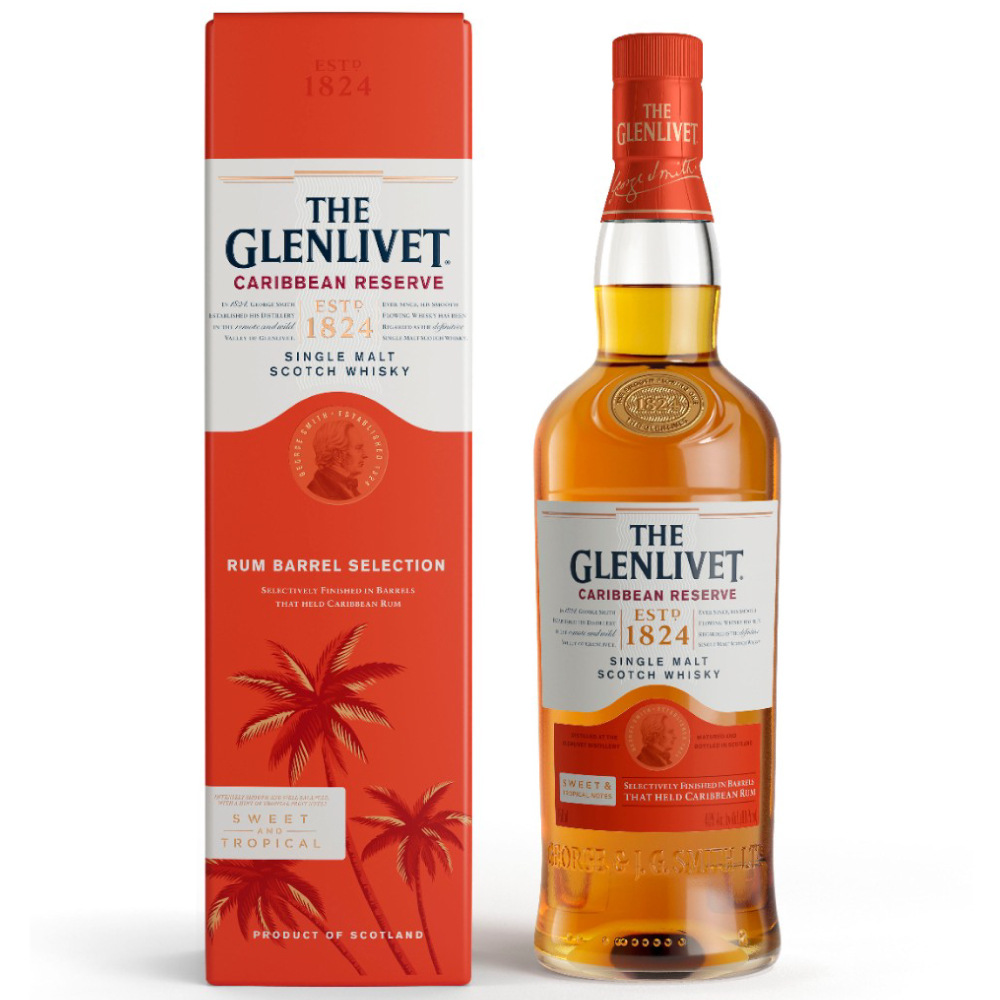 Whisky single malt The Glenlivet Caribbean Reserve 700 ml. Escocia