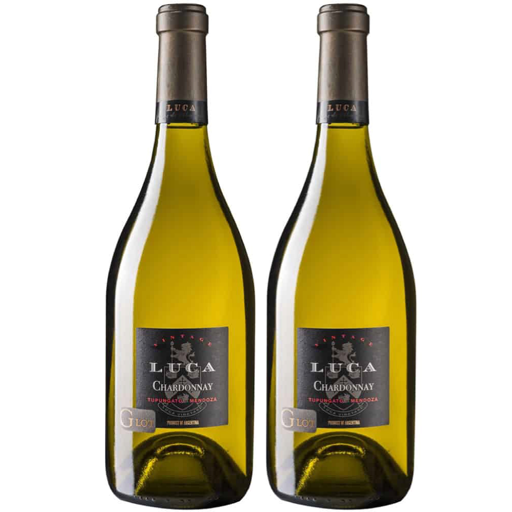 Duopack Vino blanco Luca chardonnay, Argentina.