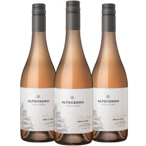 Tripack Vino rosé Altocedro Año Cero Barrel Collection merlot. Argentina