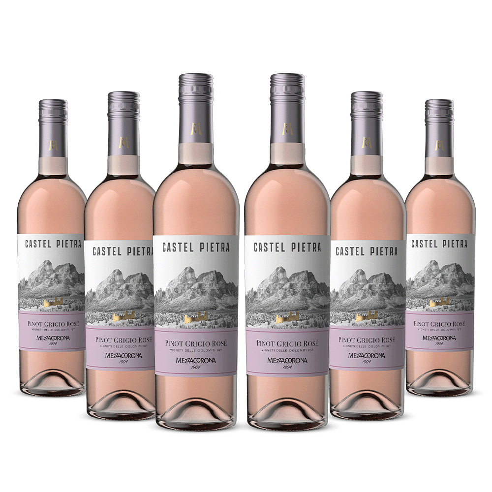 Sixpack Vino rosé Mezzacorona Castell Pietra pinot grigio, Italia