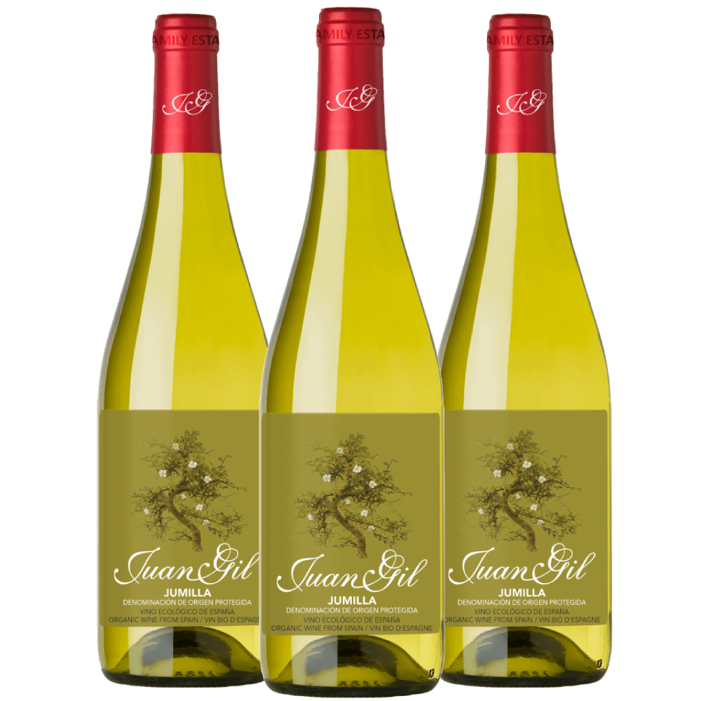 Tripack Vino blanco Juan Gil moscatel seco D.O. Jumilla. España