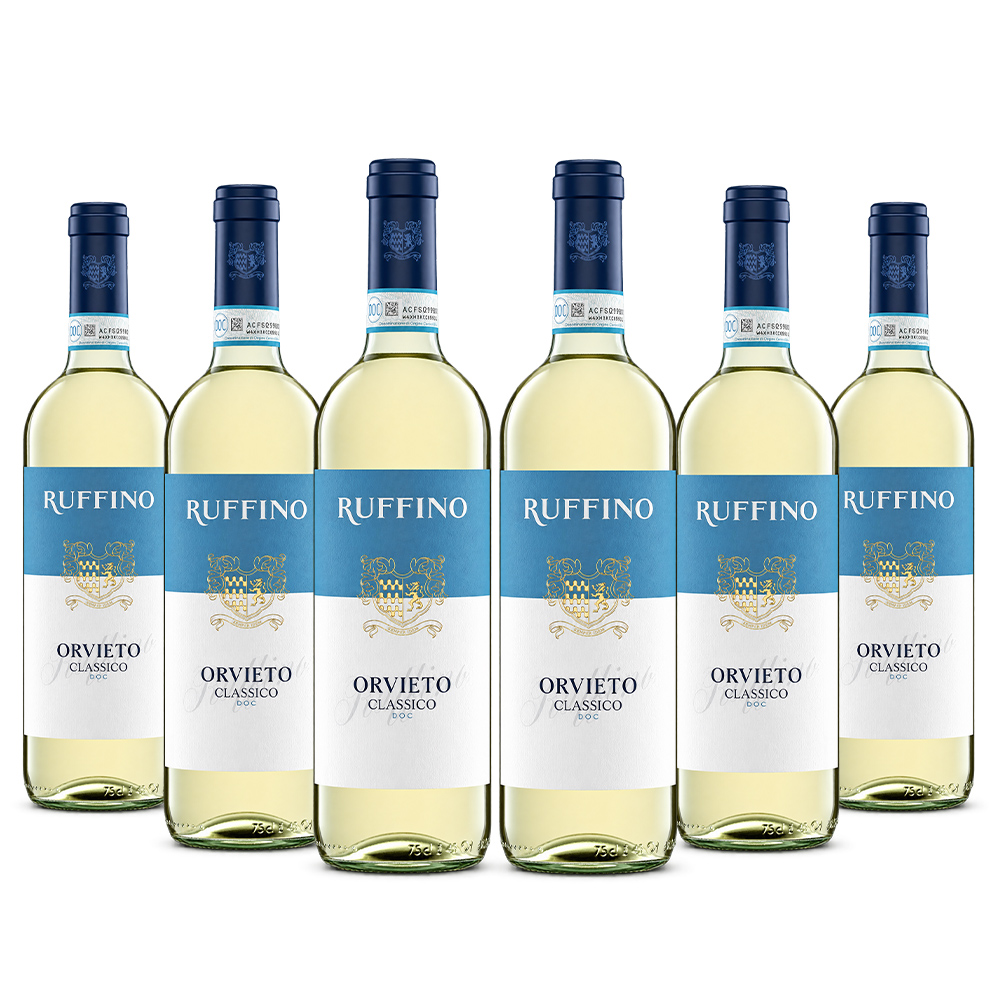Sixpack Vino blanco Ruffino Orvieto clásico DOC, Italia