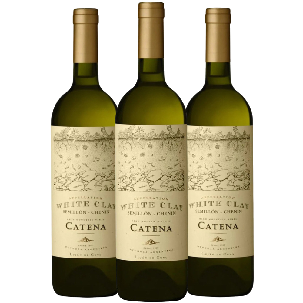 Tripack Vino blanco Catena Appellation White Clay Luján de Cuyo. Argentina